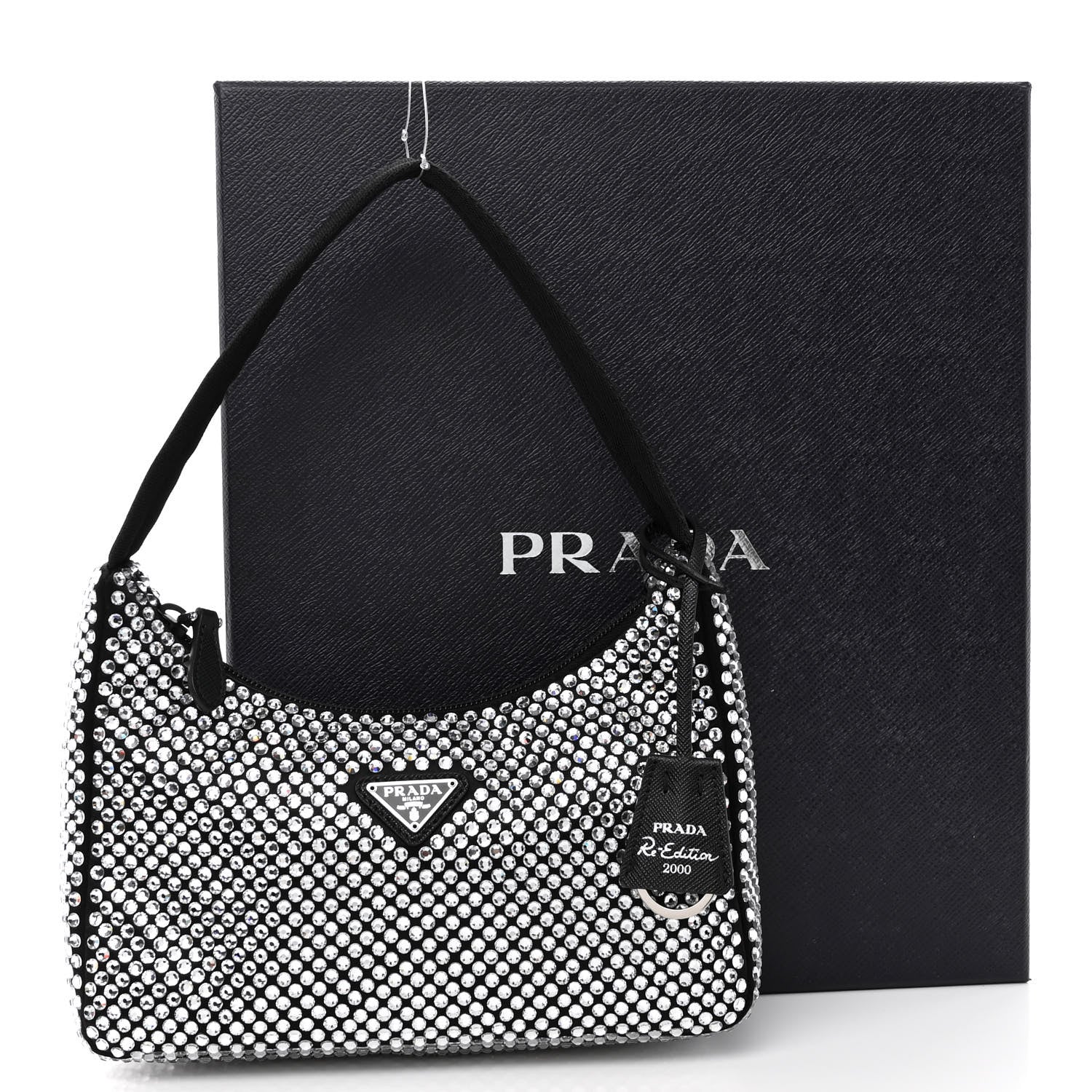 Prada Satin Crystal Mini Re-Edition 2000 Bag Cristal 10 of 10
