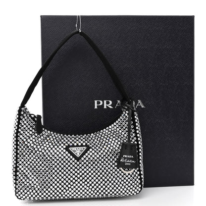 Prada Satin Crystal Mini Re-Edition 2000 Bag Cristal 10 of 10