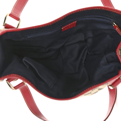 Gucci Monogram Medium Abbey Shoulder Bag Navy Red 5 of 10