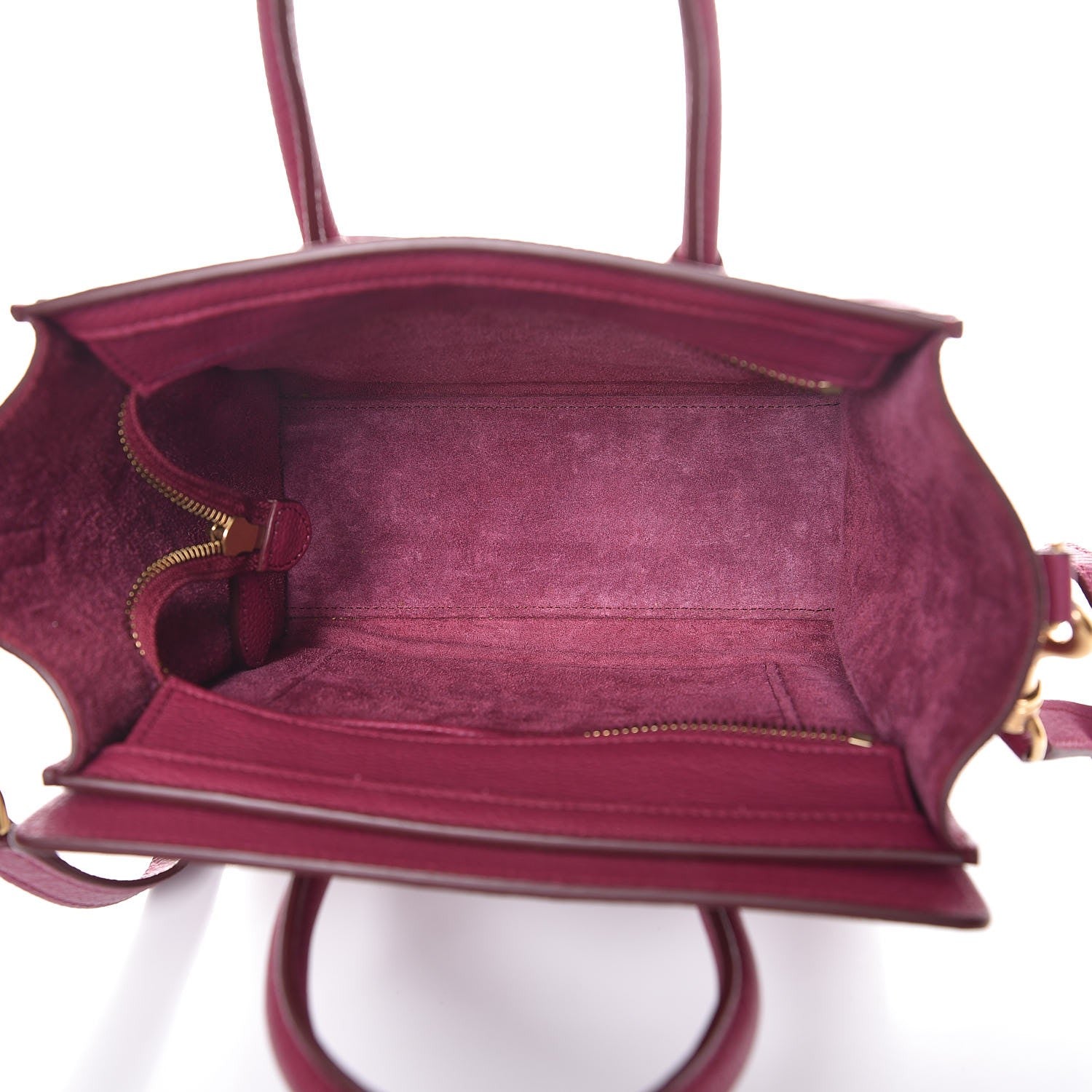 Celine Baby Grained Calfskin Nano Luggage Plum 5 of 7