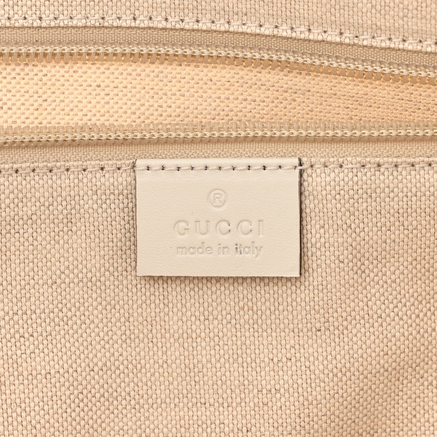 Gucci Canvas Flora Knight Medium Zippered Tote White 6 of 10