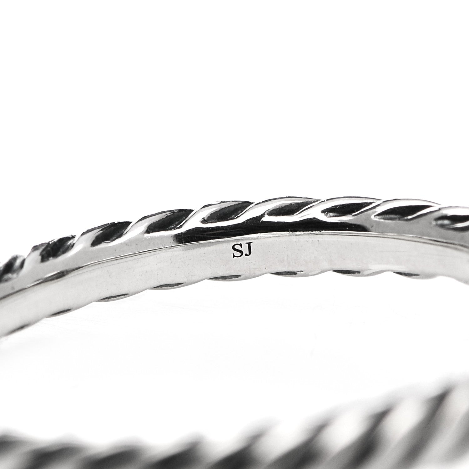 David Yurman Sterling Silver Diamond Quatrefoil Ring 52 6 5 of 5