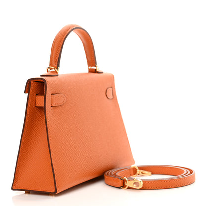 Hermes Epsom Mini Kelly Sellier 20 Orange 3 of 11