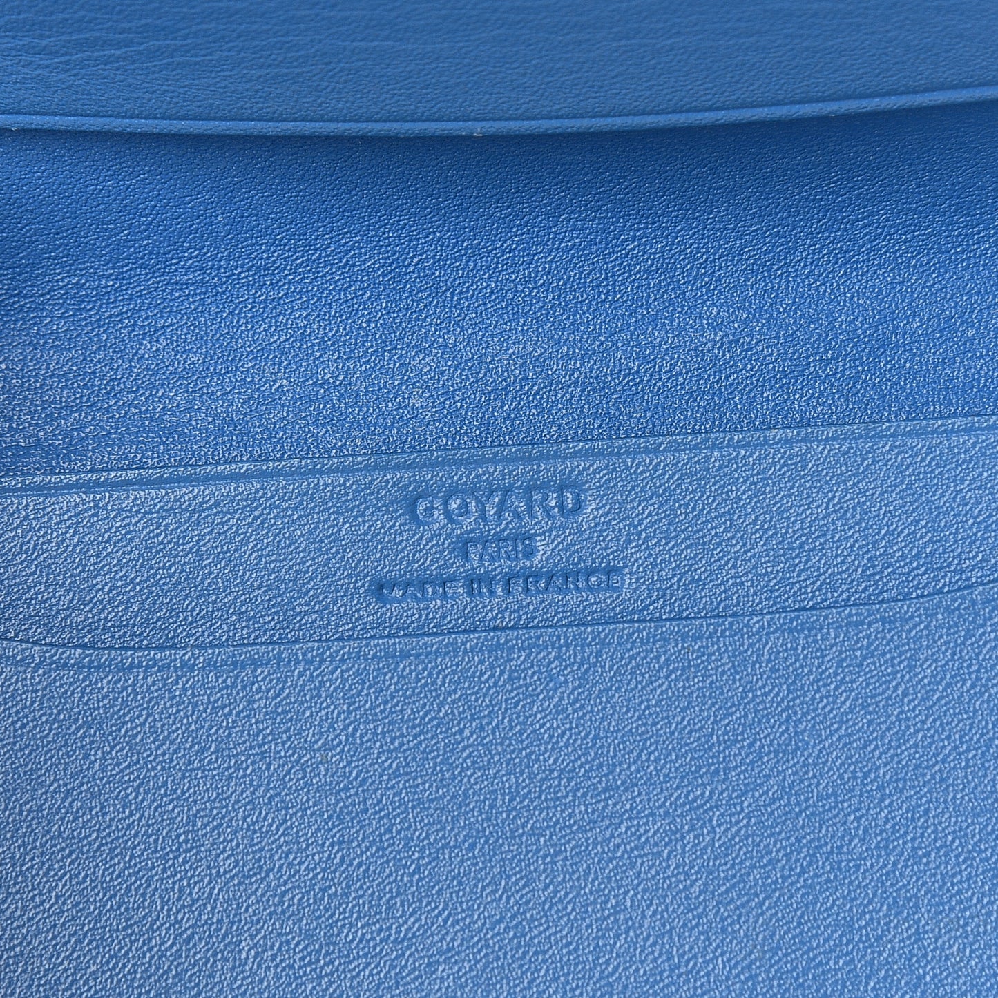 Goyardine Business Card Holder Sky Blue
