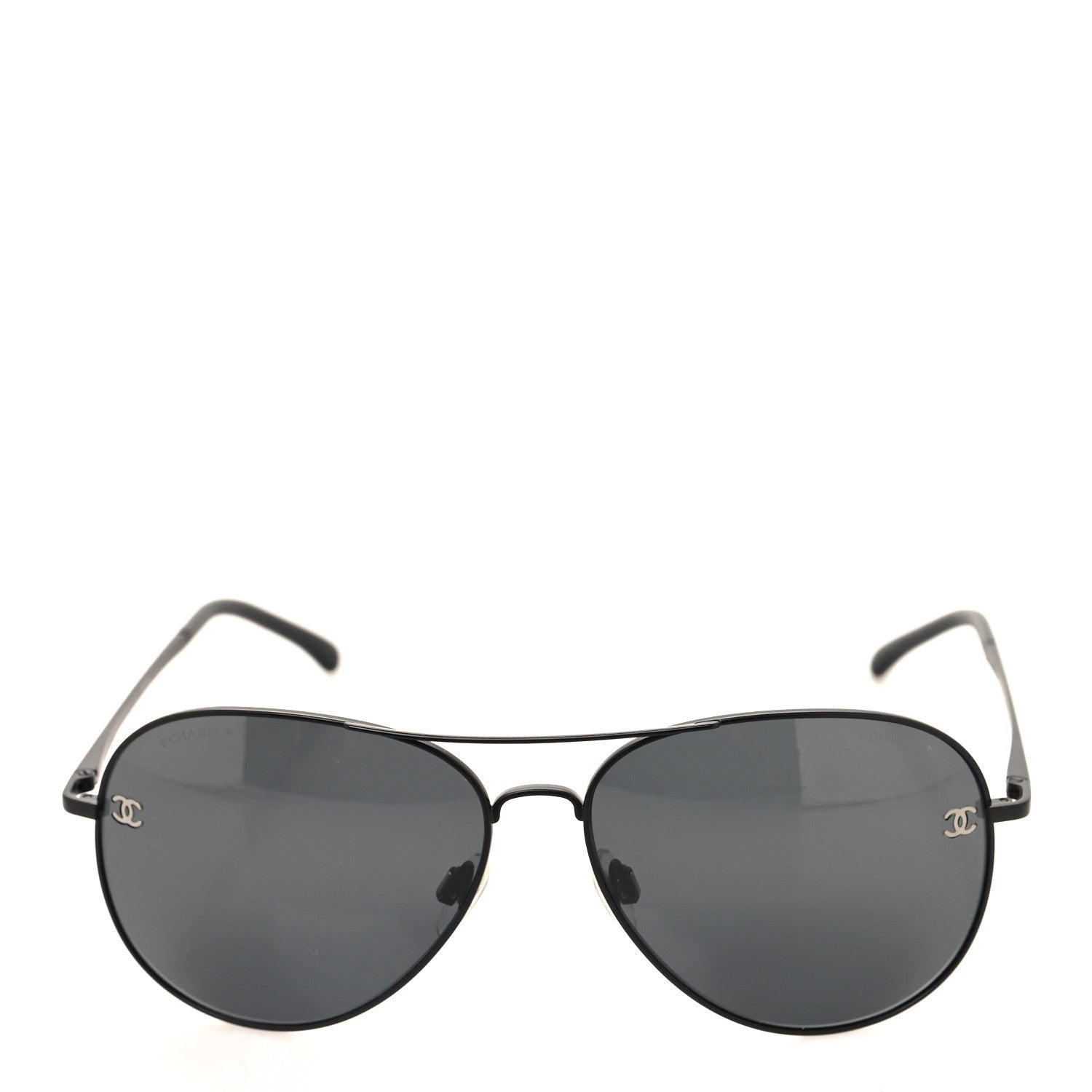 Chanel Aviator CC Sunglasses 4189-T-Q Black 2 of 7