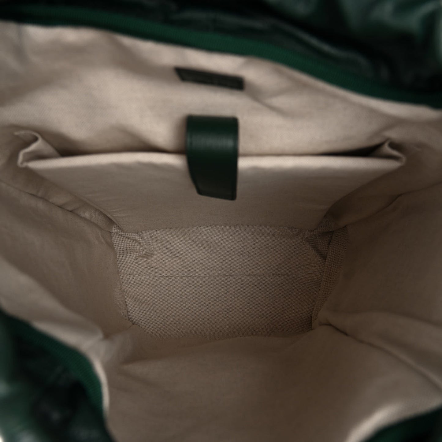 Grained Calfskin Medium Ophidia Double Buckle Backpack Green