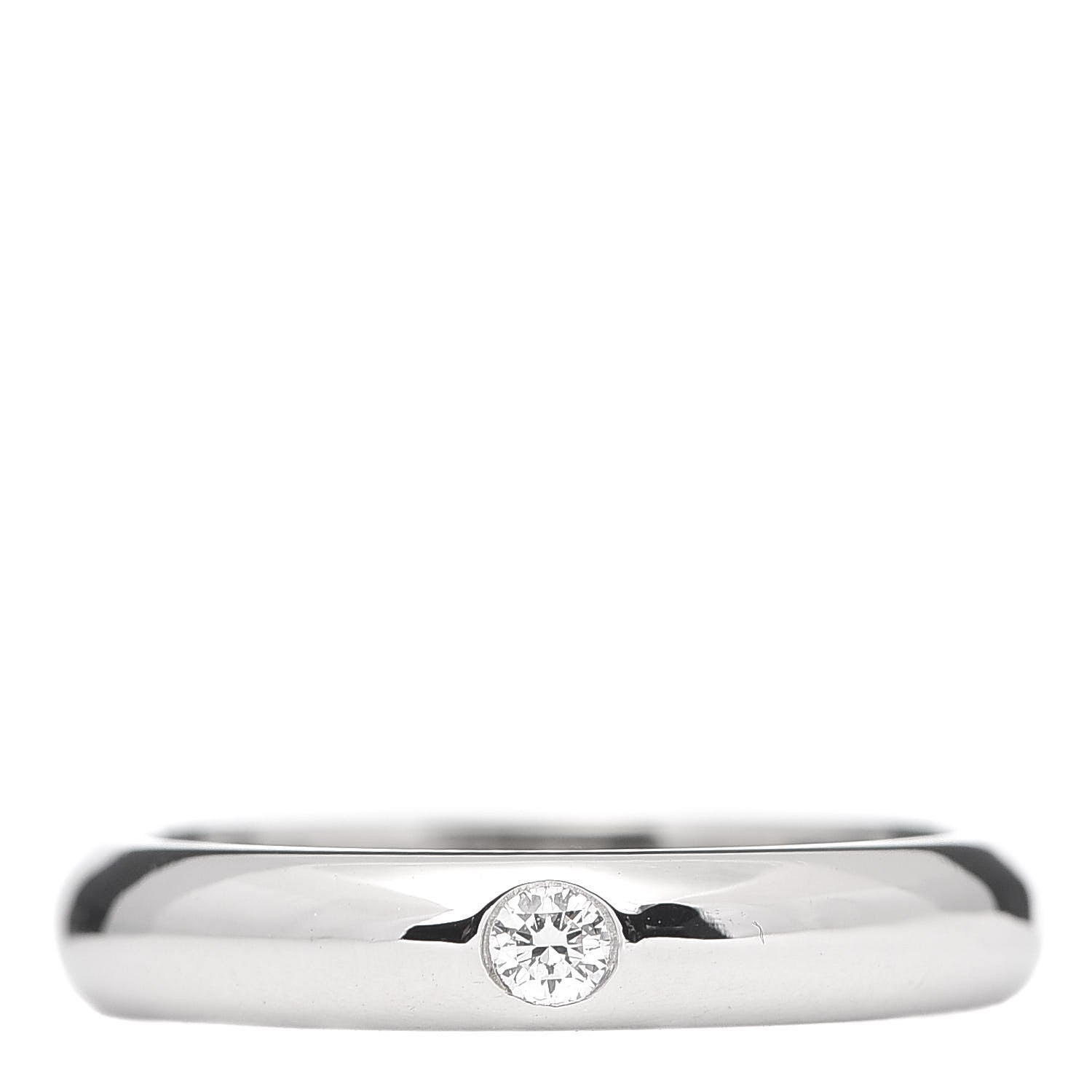 Cartier Platinum Diamond 3.5mm 1895 Wedding Band Ring 50 5.25 1 of 4