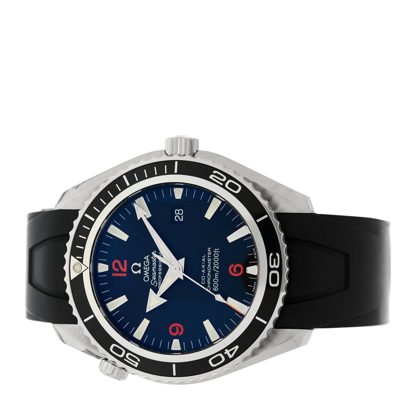 Stainless Steel Rubber 43mm Seamaster Planet Ocean Co-Axial Automatic Watch Black 2200.51.00