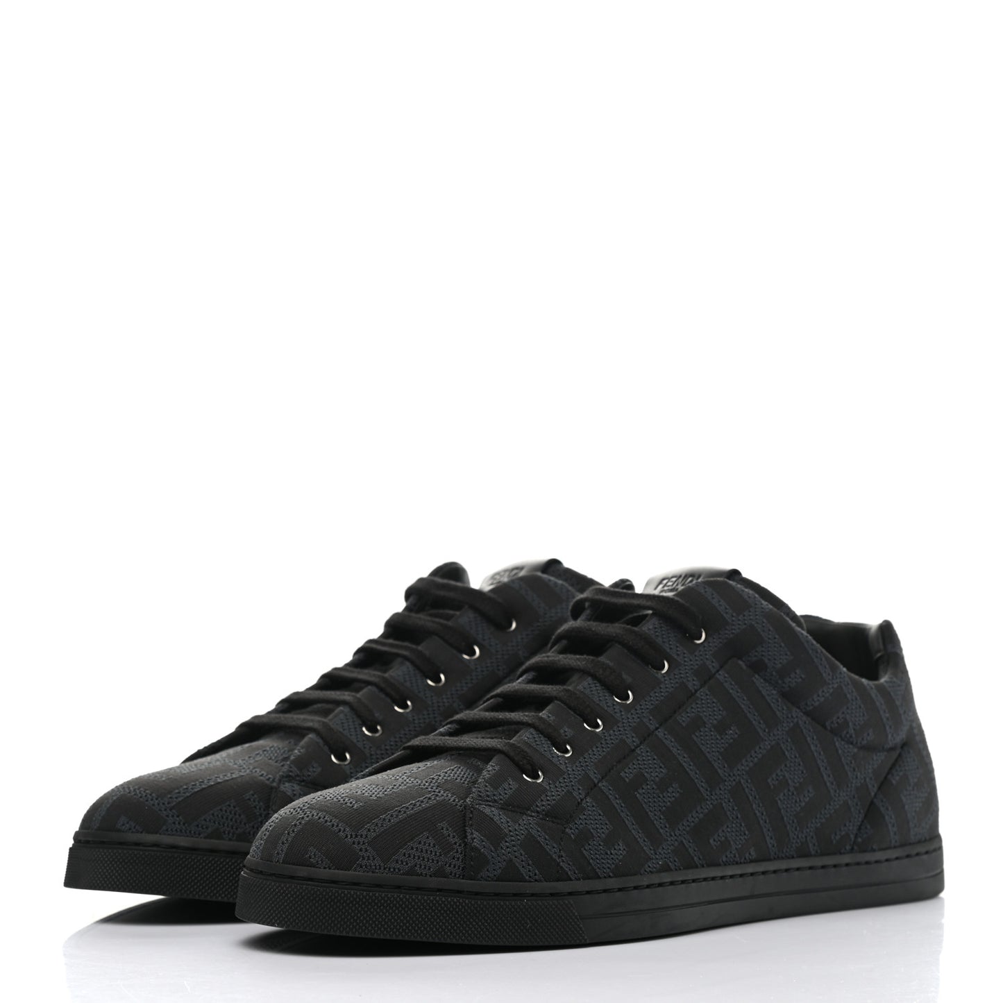 Tech Fabric FF Mens Lace Up Low Top Sneakers 10 Black