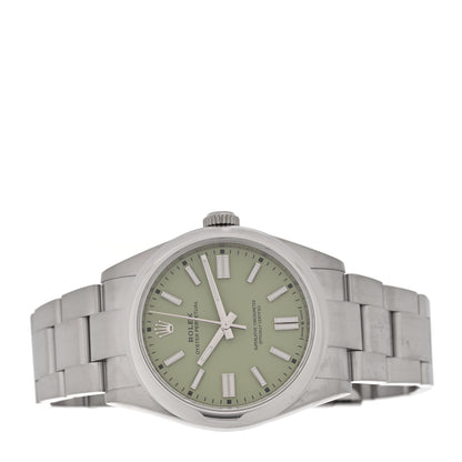 Rolex Stainless Steel 41mm Oyster Perpetual Watch Pistachio 134300 2 of 5
