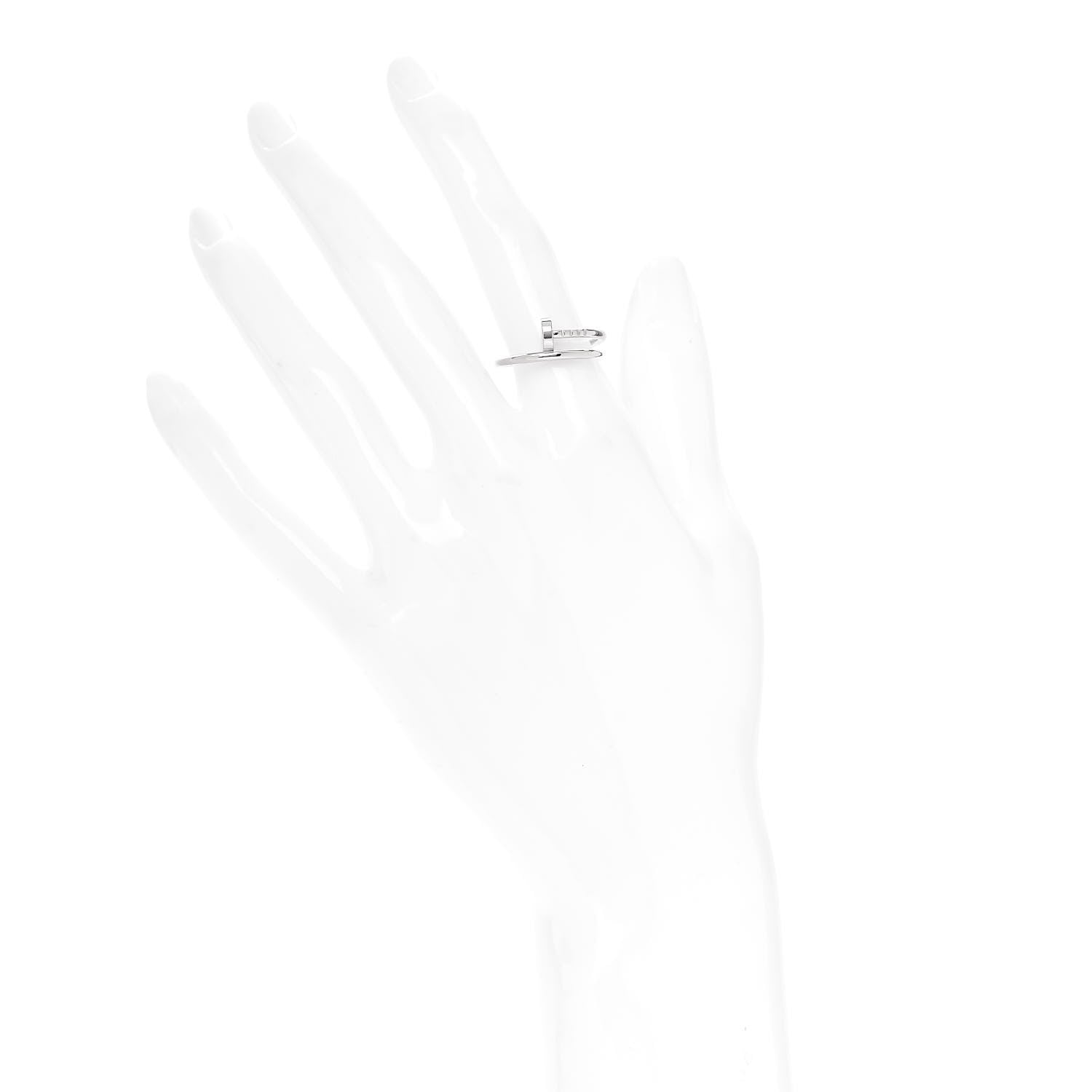 Cartier 18K White Gold Small Juste Un Clou Ring 52 6 2 of 4