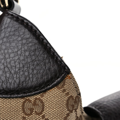 Gucci Monogram Web Medium Dressage Hobo Dark Brown 12 of 13