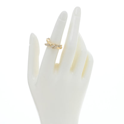 Tiffany 18K Yellow Gold Diamond Knot Double Row Ring 51 5.75 2 of 5