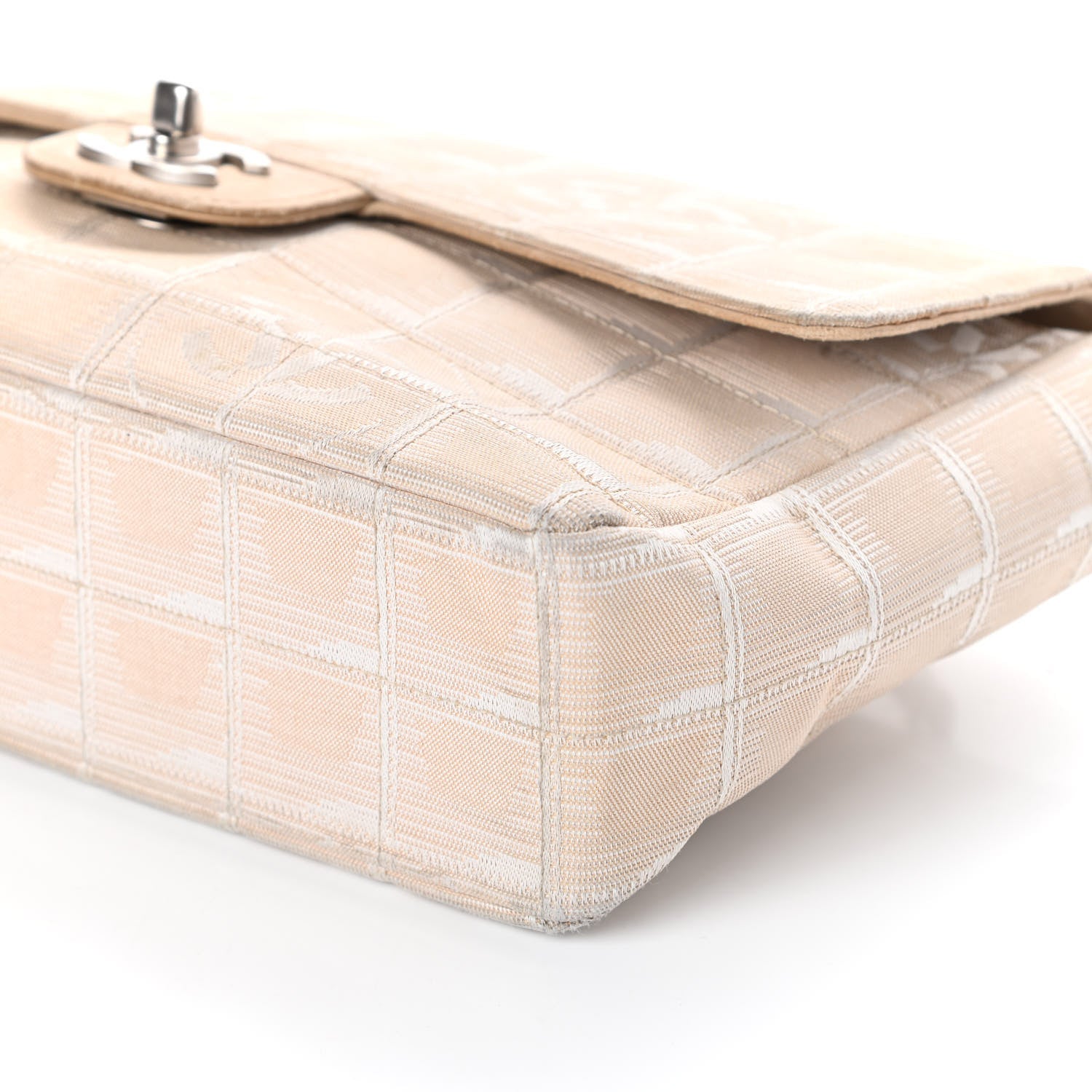 Chanel Nylon Medium Travel Flap Light Beige 10 of 10