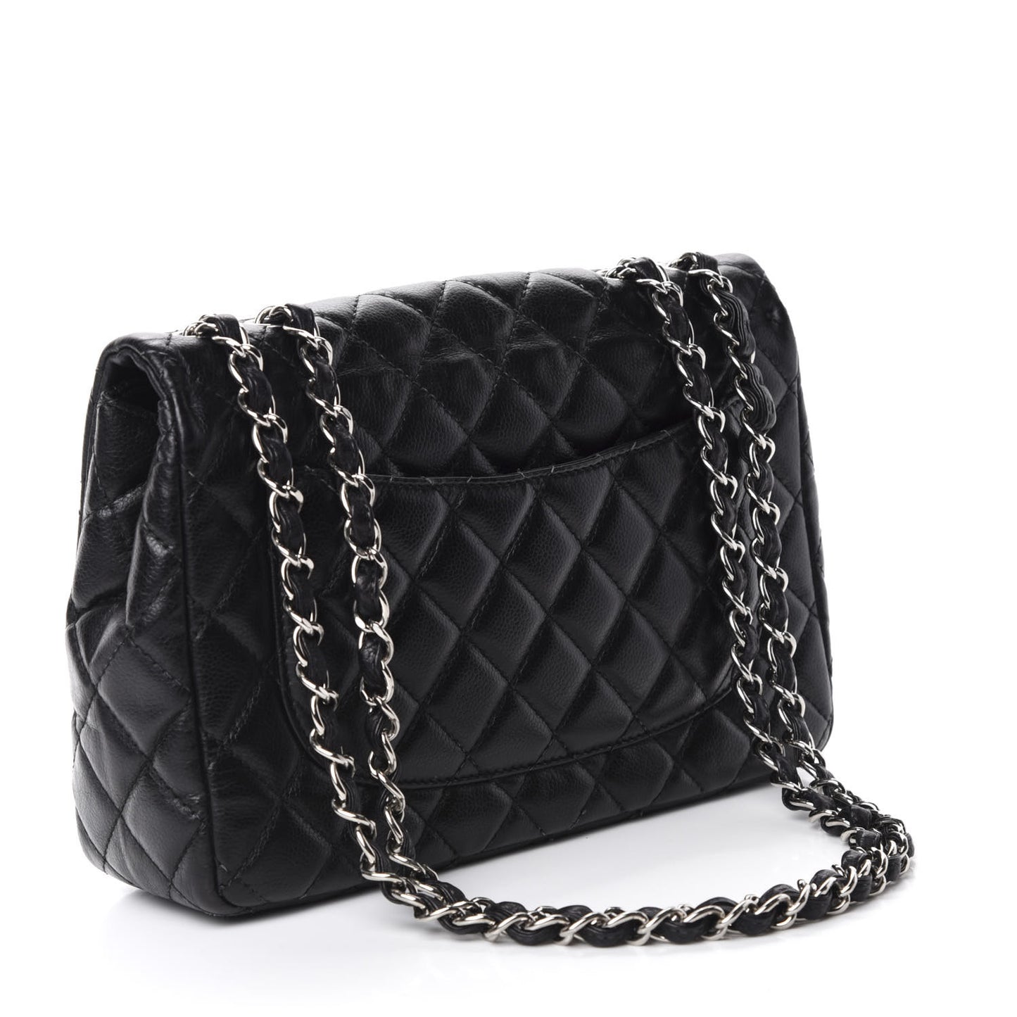 Caviar Quilted Jumbo Single Flap Black
