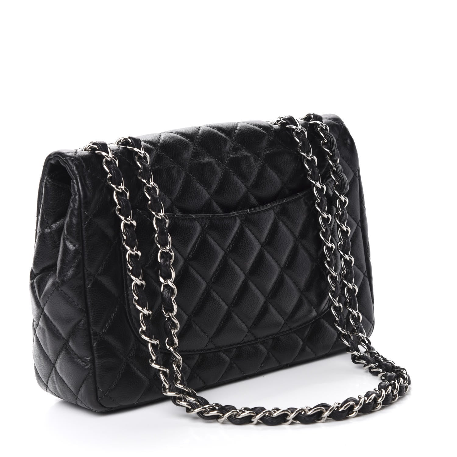 Chanel Caviar Quilted Jumbo Single Flap Black 3 of 11