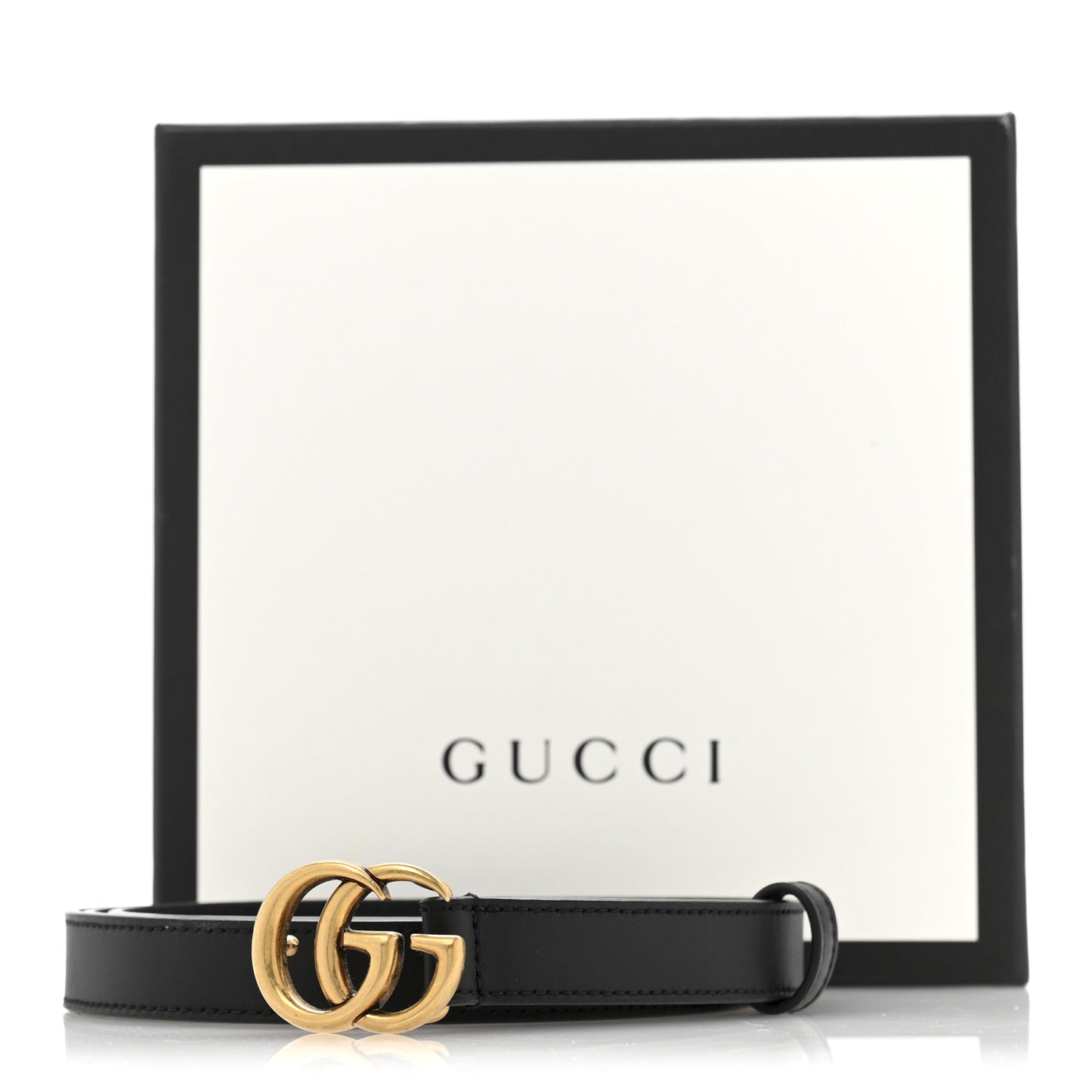 Calfskin Double G 20mm Belt 120 48 Black