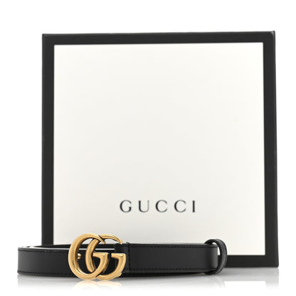 Gucci Calfskin Double G 20mm Belt 120 48 Black 7 of 7