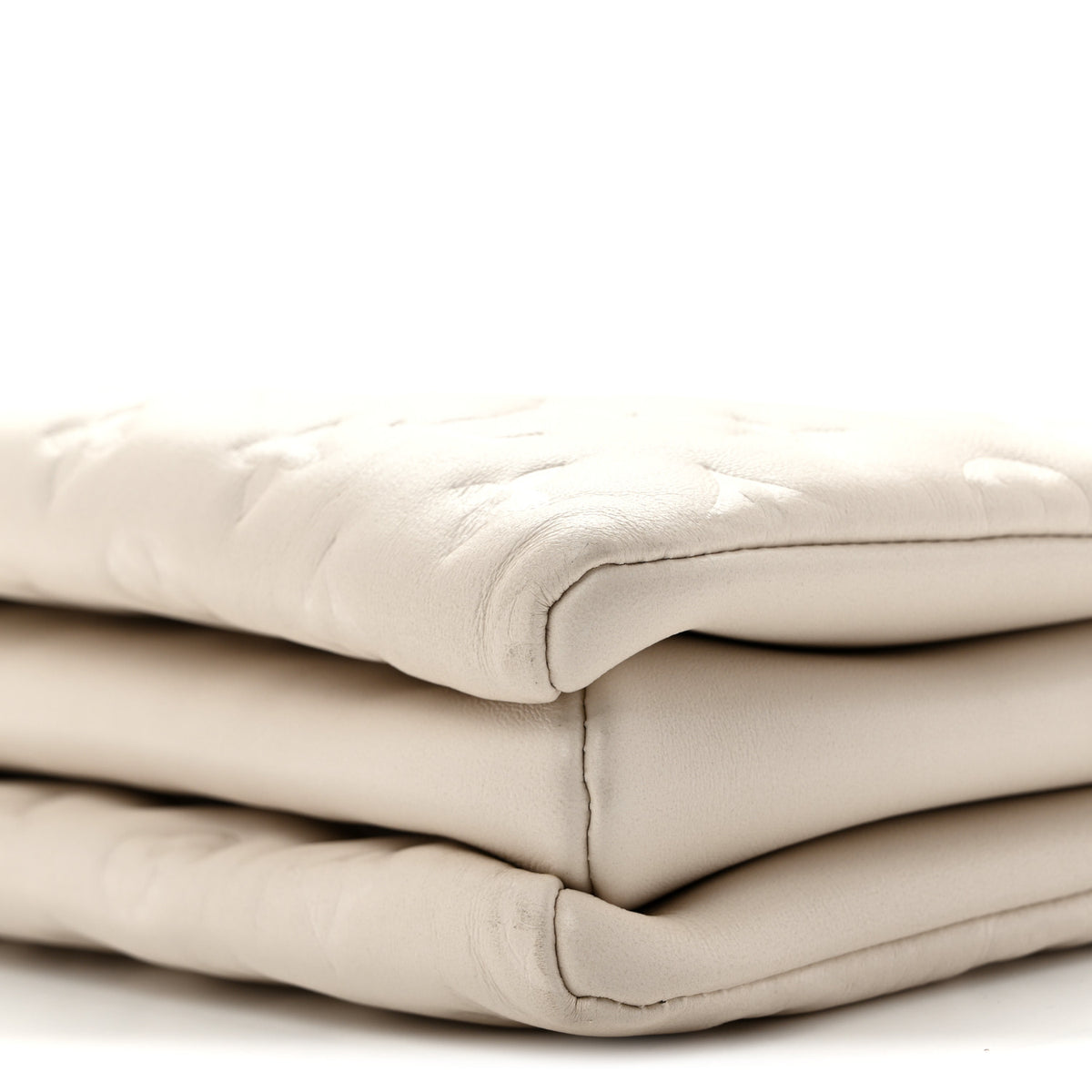 Lambskin Embossed Monogram Coussin PM Beige Cream