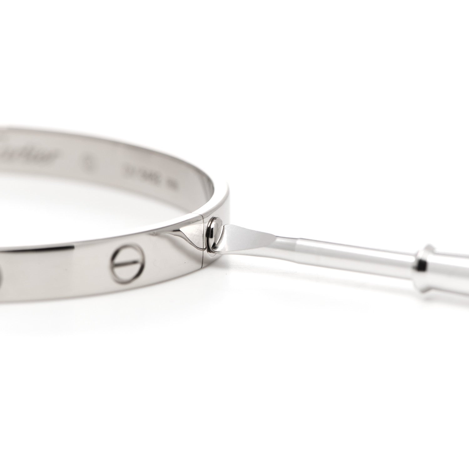 Cartier 18K White Gold LOVE Bracelet 19 5 of 5