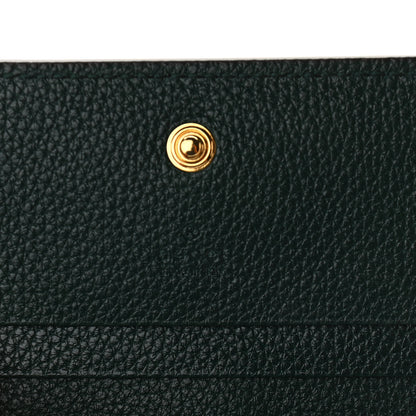 Gucci Grainy Calfskin Zumi Chain Card Case Wallet Vintage Green 6 of 9