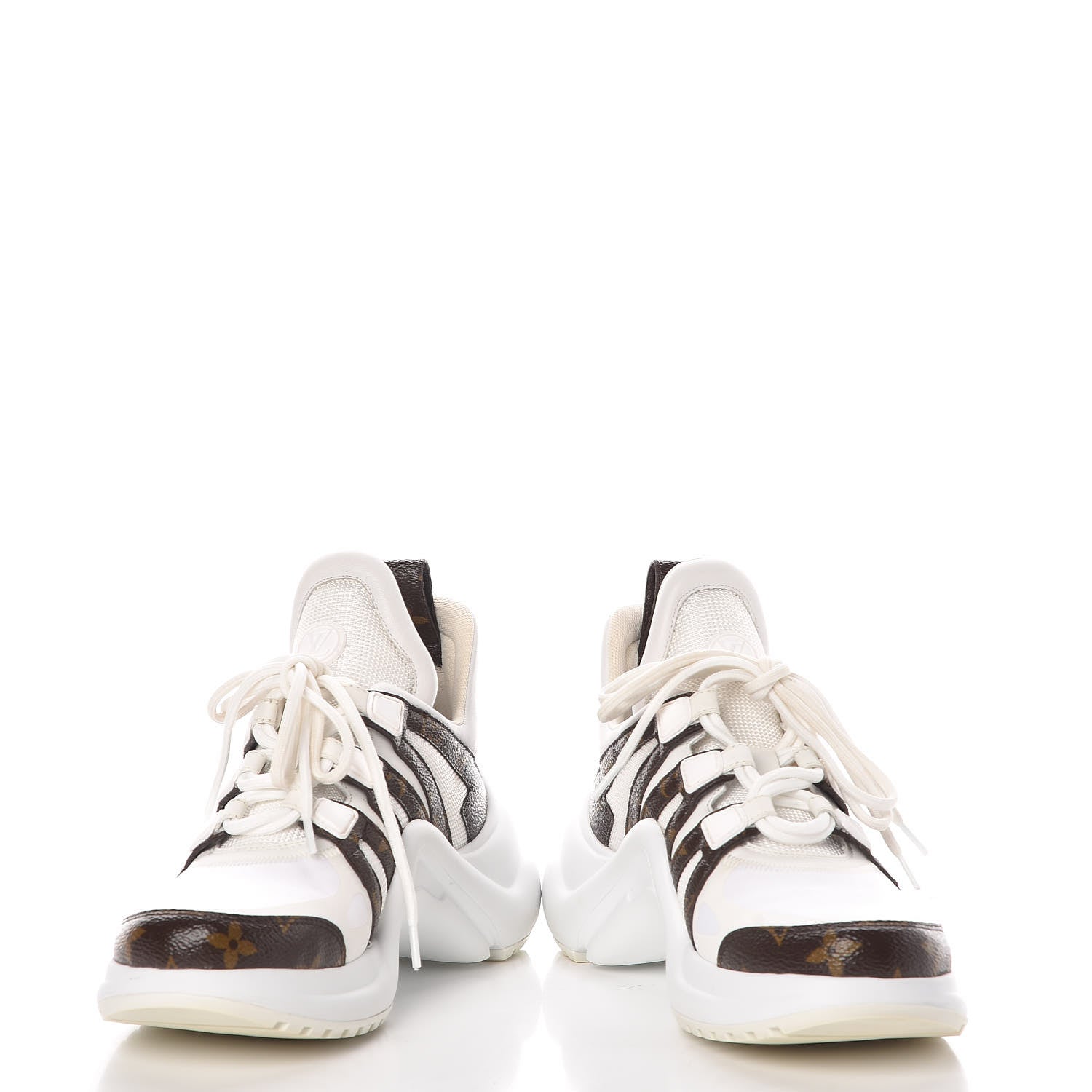 Louis Vuitton Patent Monogram LV Archlight Sneakers 38 White 6 of 10