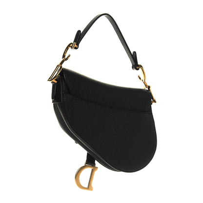 Christian Dior Grained Calfskin Mini Saddle Bag Black 3 of 15