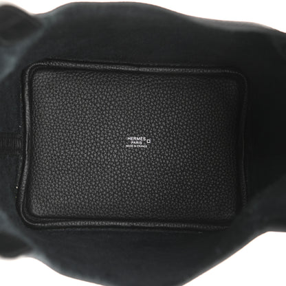 Hermes Taurillon Clemence Matte Alligator Picotin Lock Touch 18 PM Black 5 of 8