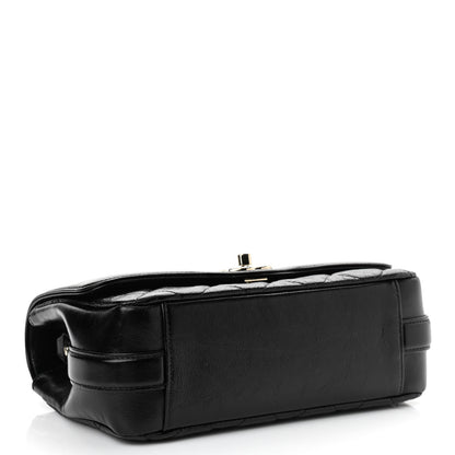 Chanel Crumpled Glazed Lambskin Quilted Small Flap Black 4 of 10