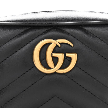 Gucci Calfskin Matelasse Mini GG Marmont Chain Shoulder Bag Black 10 of 10