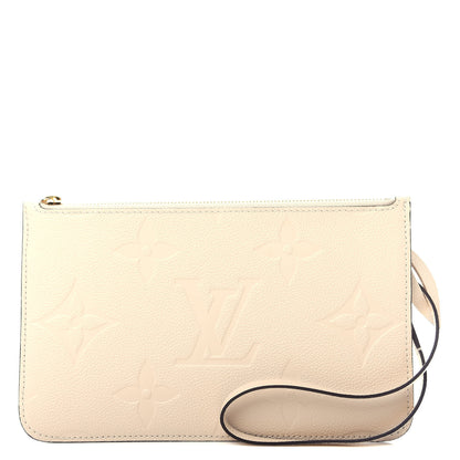 Louis Vuitton Empreinte Monogram Giant Neverfull MM Pochette Cream 1 of 8