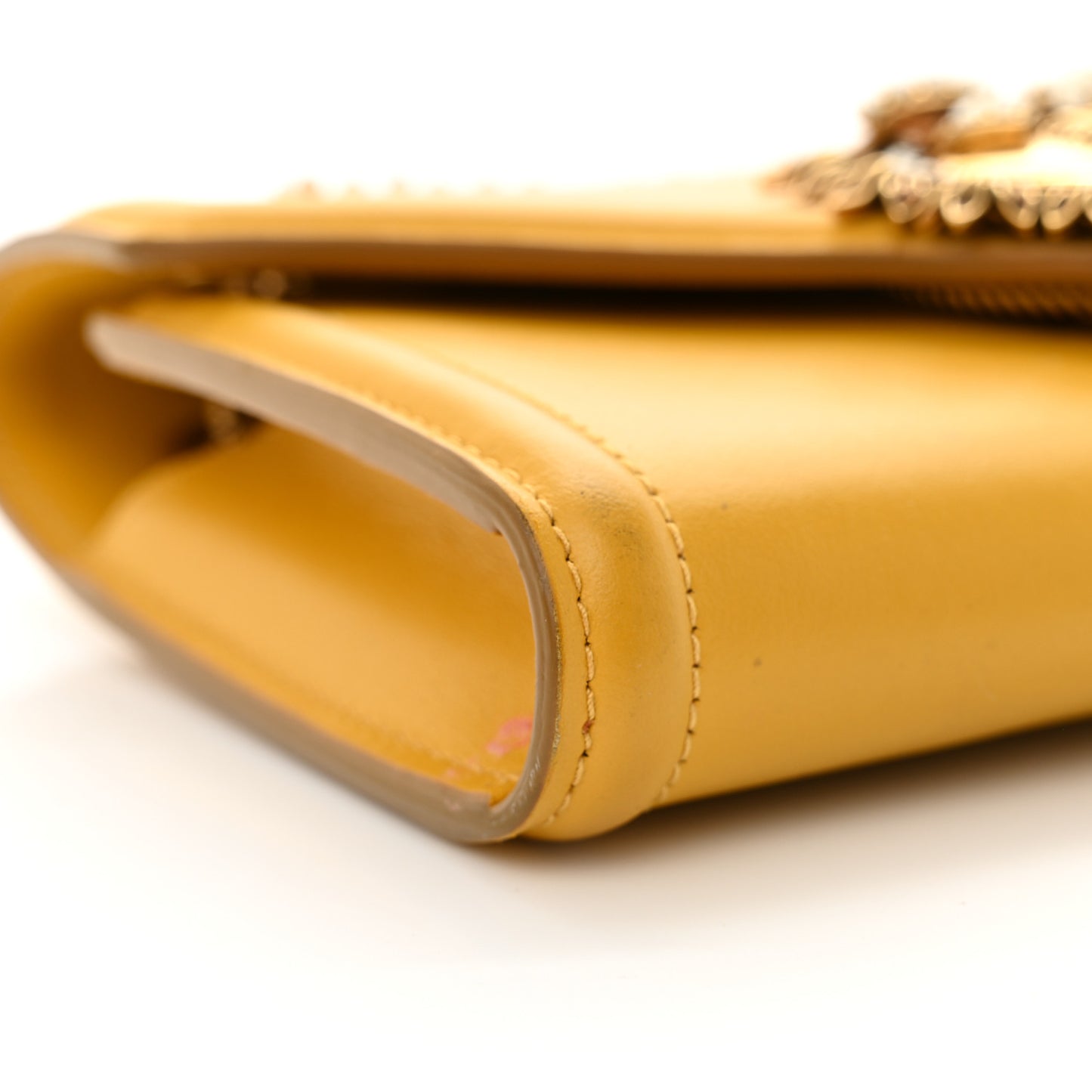 Smooth Calfskin Devotion Envelope Phone Bag Senape