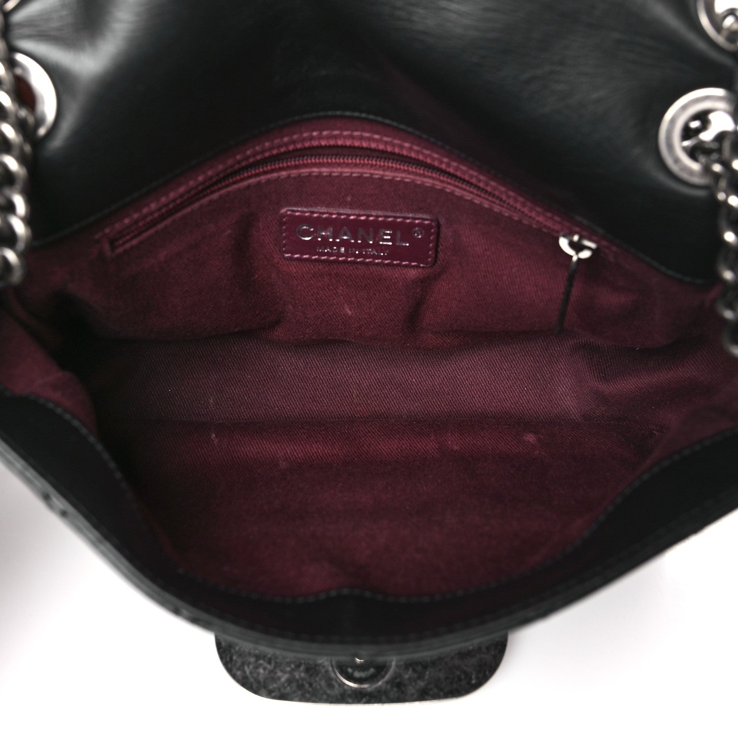 Chanel Aged Calfskin Quilted CC Square Flap Black 5 of 9