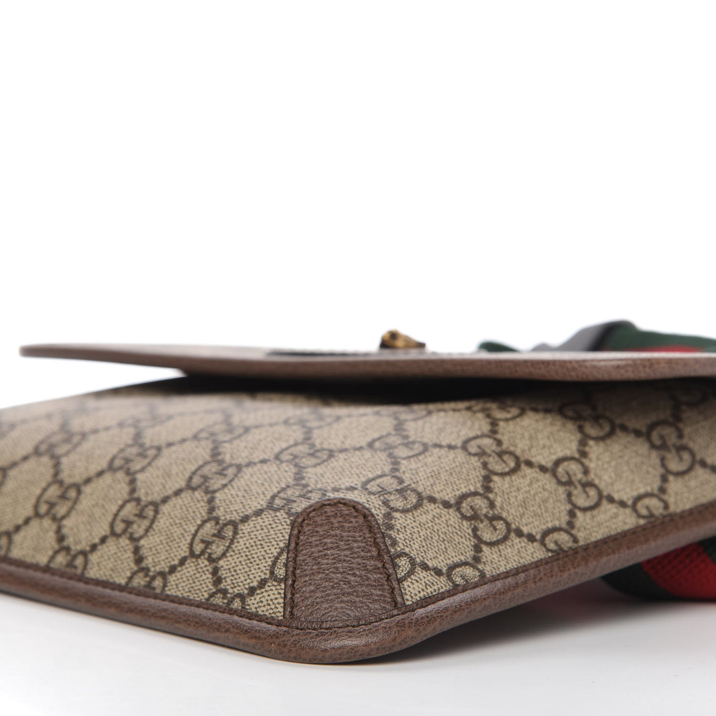 GG Supreme Monogram Neo Vintage Web Belt Bag Brown