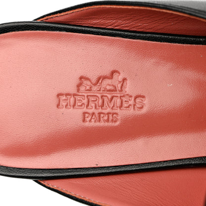 Hermes Goatskin Paradis Mules 39 Black 7 of 14