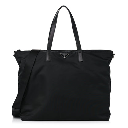 Prada Tessuto Nylon Vela Saffiano Tote Black 1 of 13