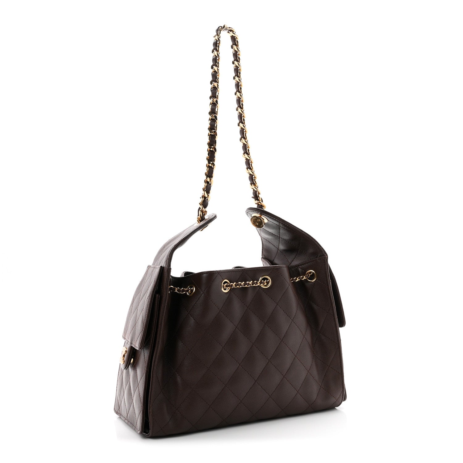 Chanel Caviar Quilted Small Chanel 25 Handbag Dark Brown 3 of 11