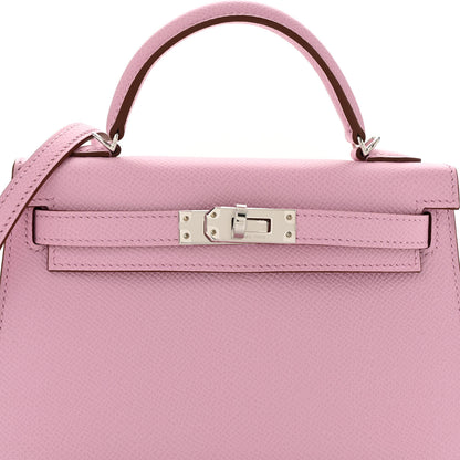 Hermes Epsom Mini Kelly Sellier 20 Mauve Sylvestre 8 of 9