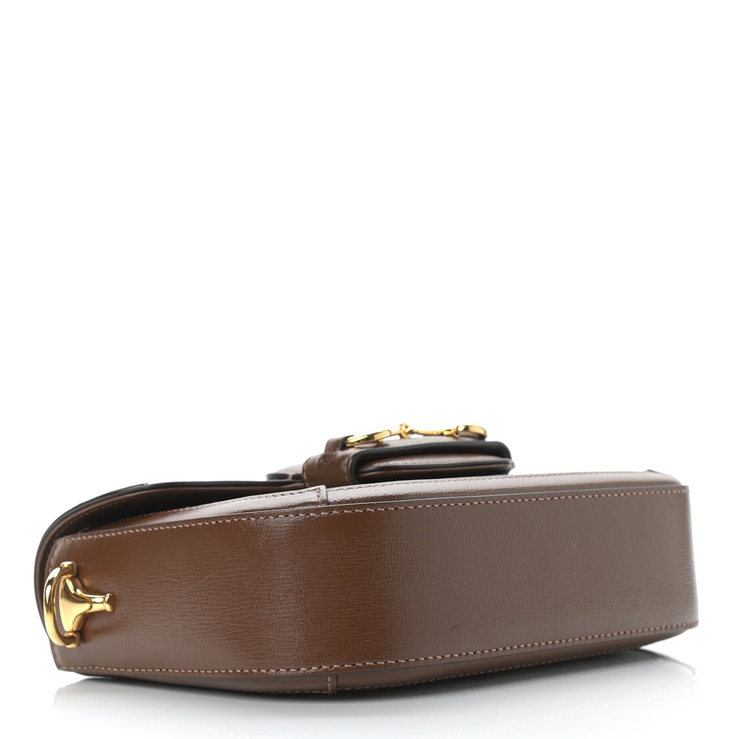 GG Supreme Monogram Web Mini Horsebit 1955 Shoulder Bag Beige Brown Sugar