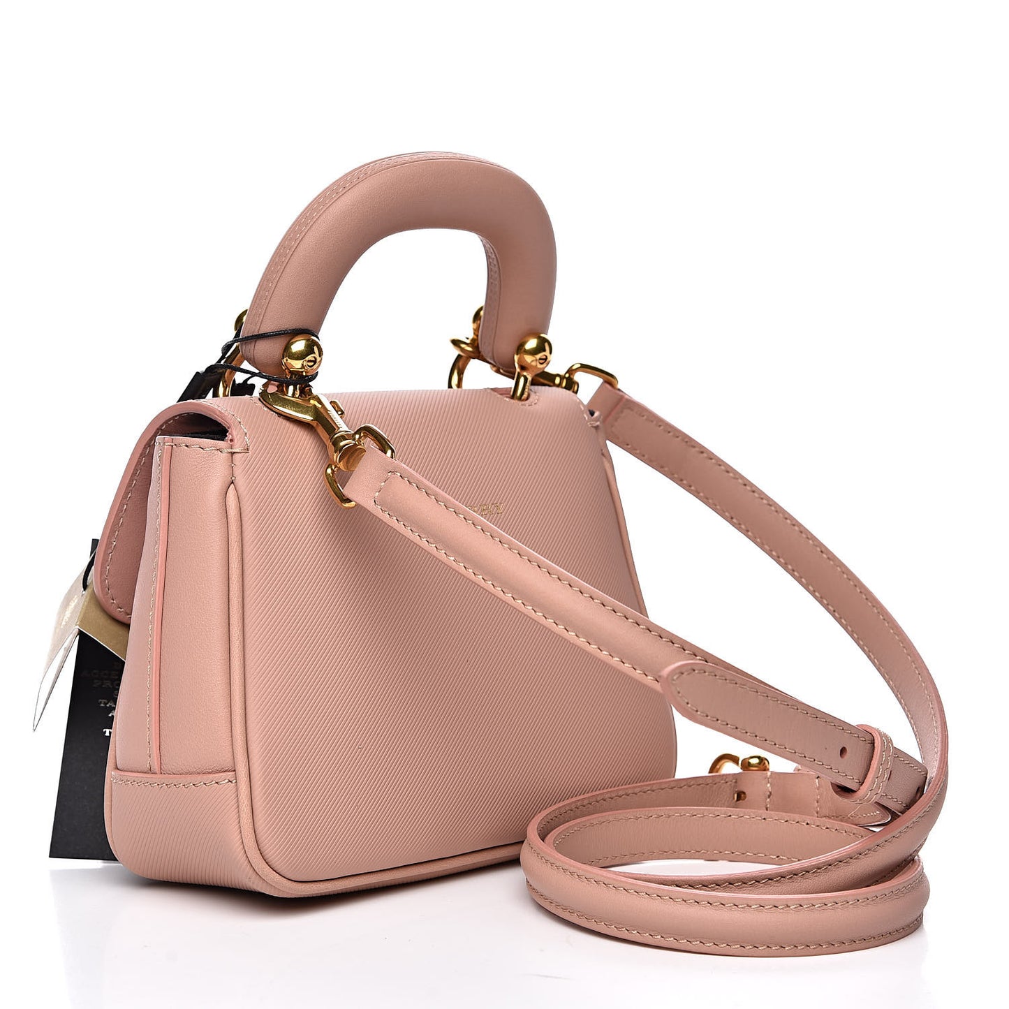 Trench Calfskin Mini DK88 Top Handle Bag Ash Rose