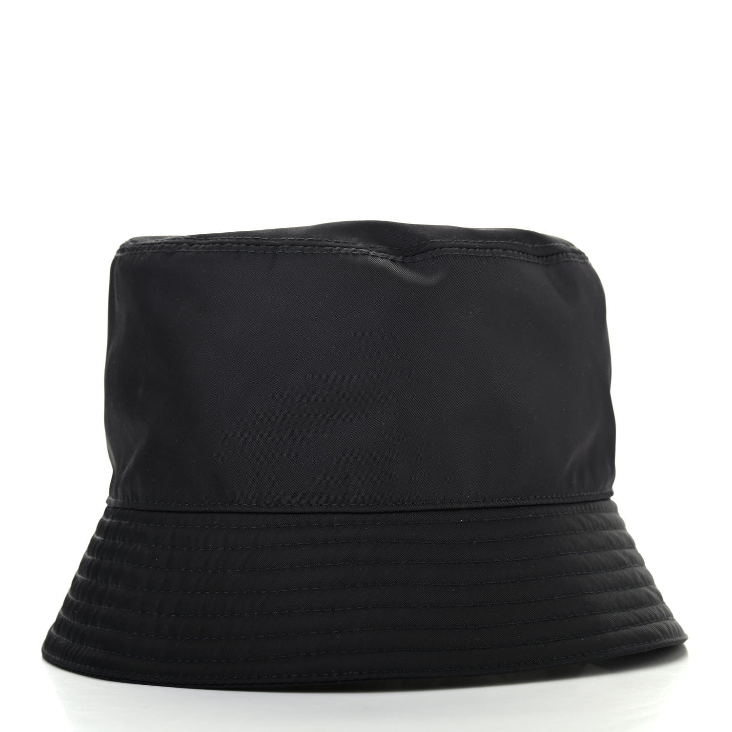 Prada Tessuto Nylon Metal Triangle Logo Mens Bucket Hatt M Black 3 of 4