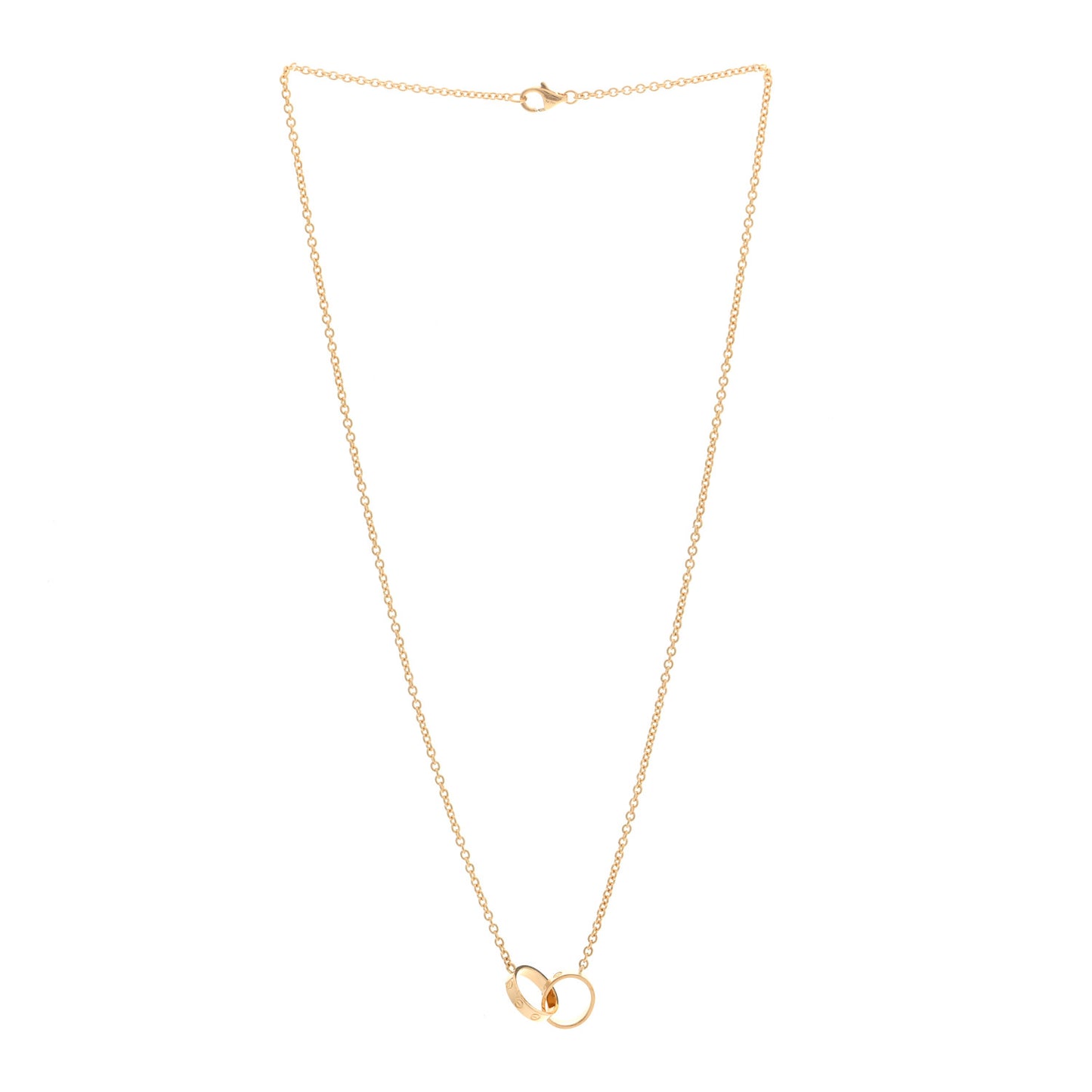 18K Yellow Gold Interlocking LOVE Necklace