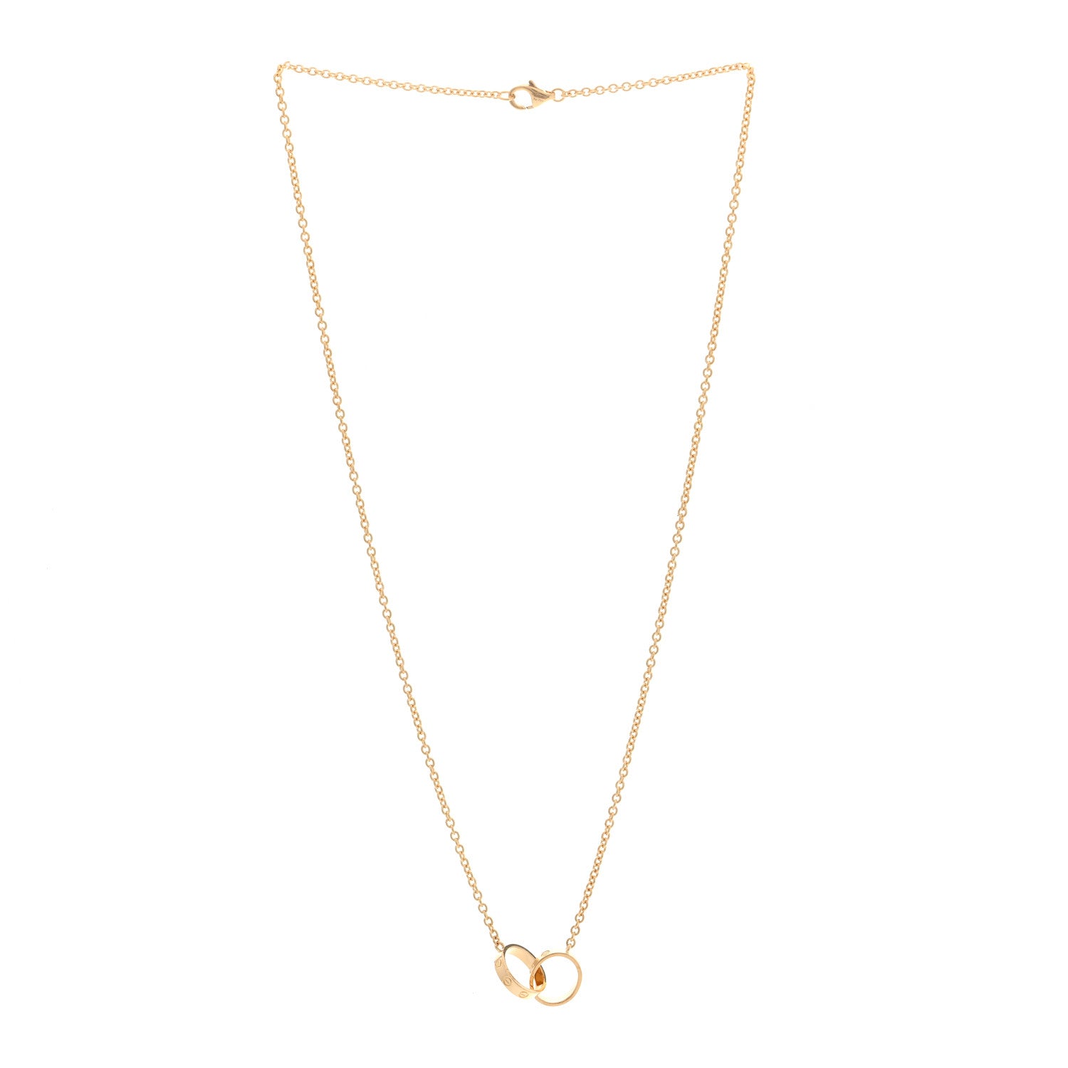 Cartier 18K Yellow Gold Interlocking LOVE Necklace 3 of 5