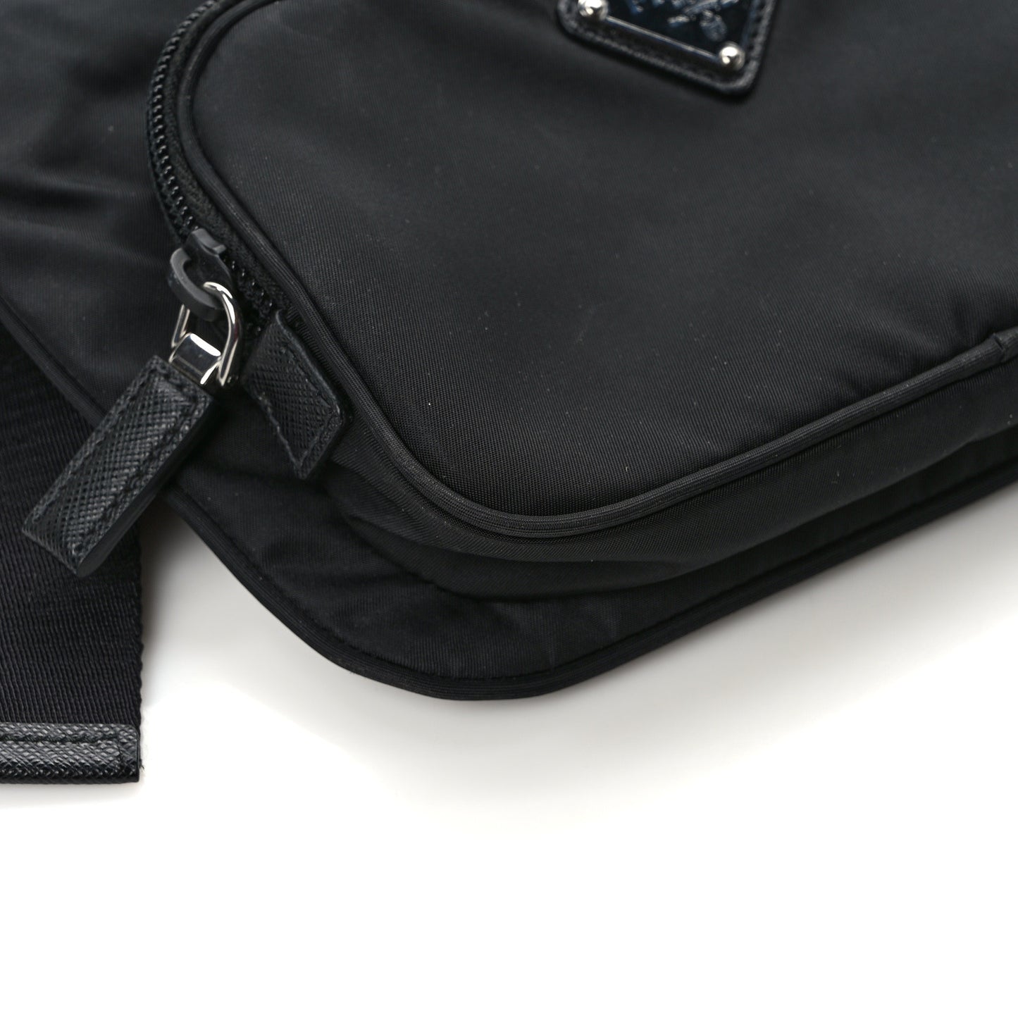 Tessuto Nylon Saffiano Belt Bag Black