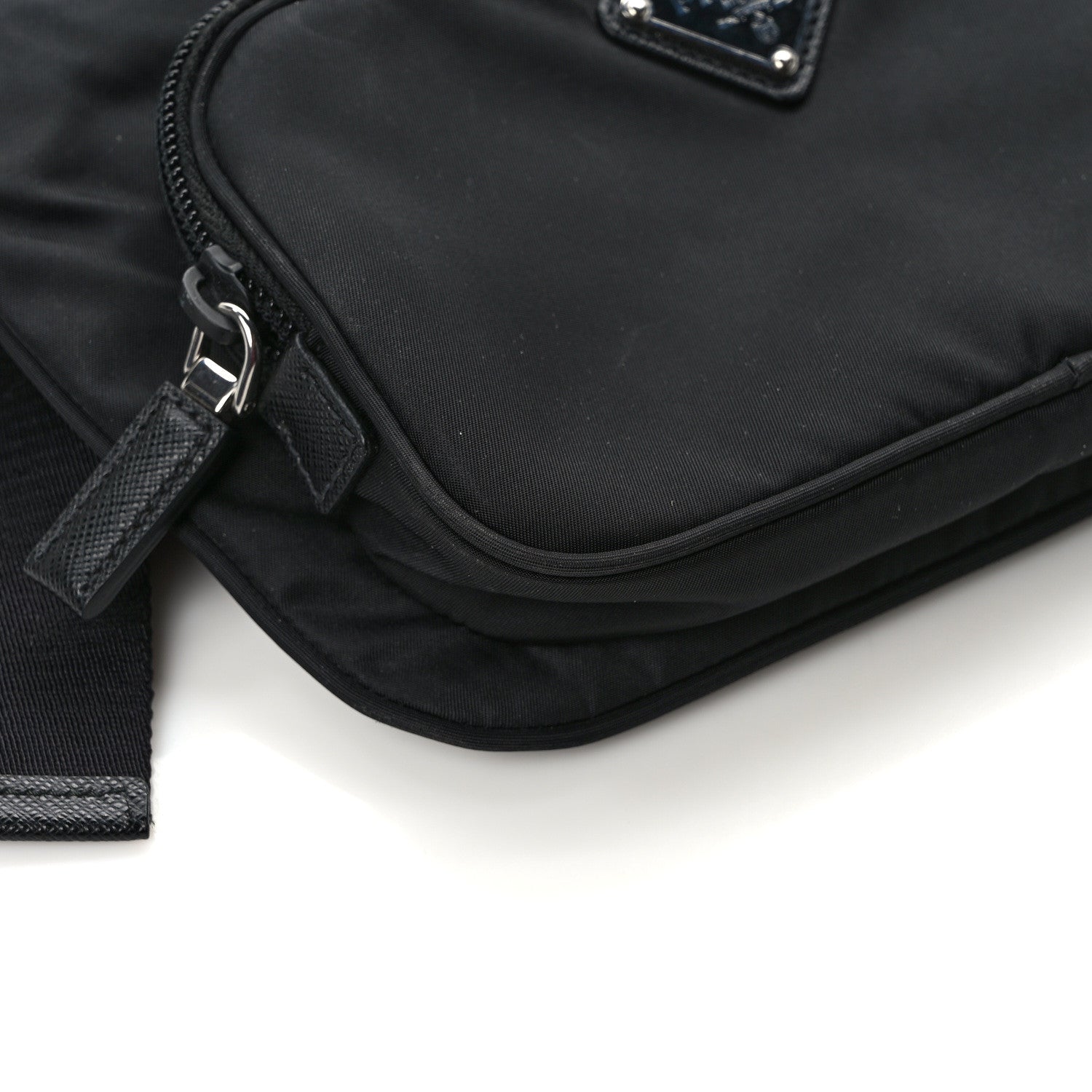 Prada Tessuto Nylon Saffiano Belt Bag Black 10 of 11