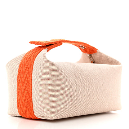 Hermes Canvas Small Bride-A-Brac Pouch Natural Orange 3 of 6