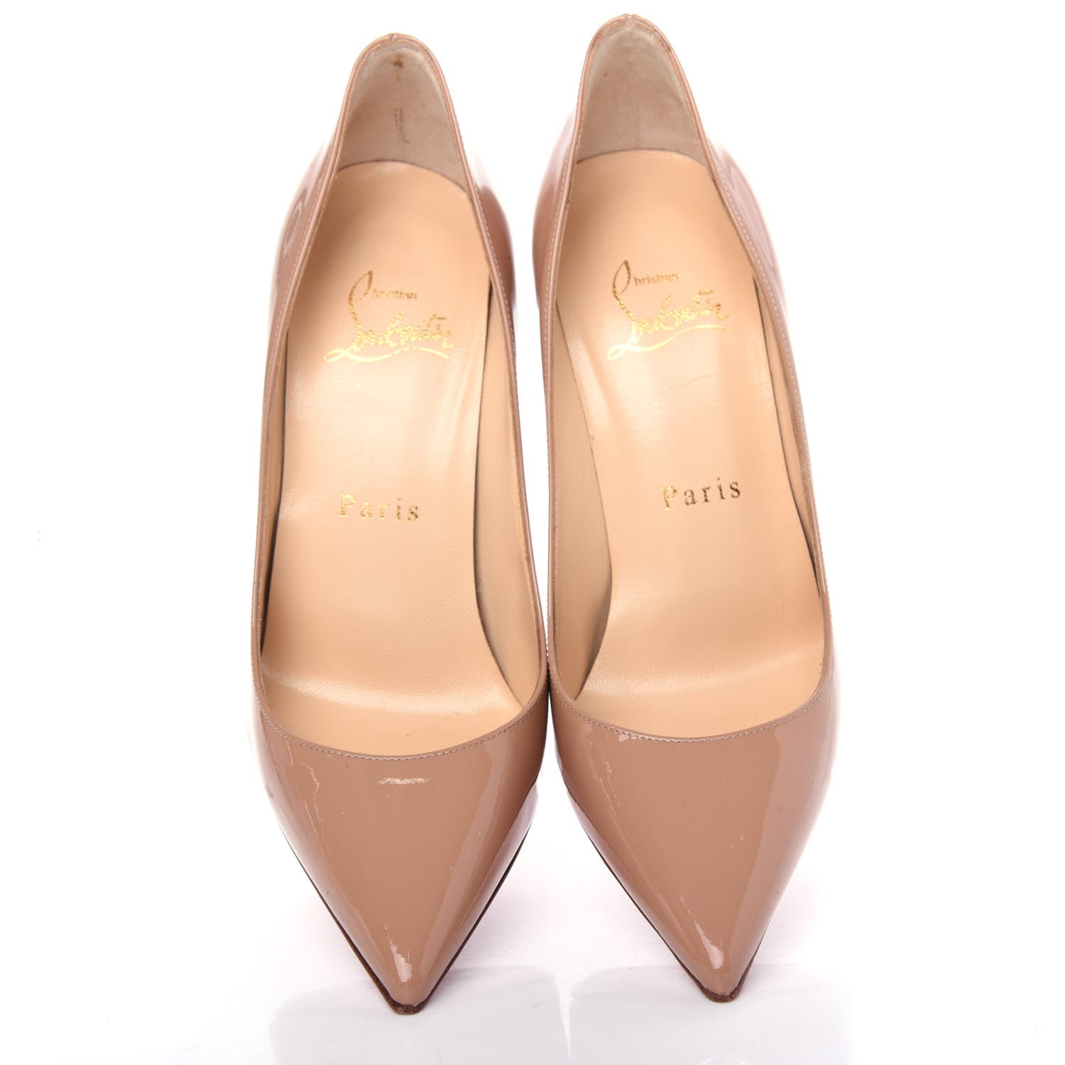Christian Louboutin Patent Pigalle Pumps 35 Nude 5 of 9
