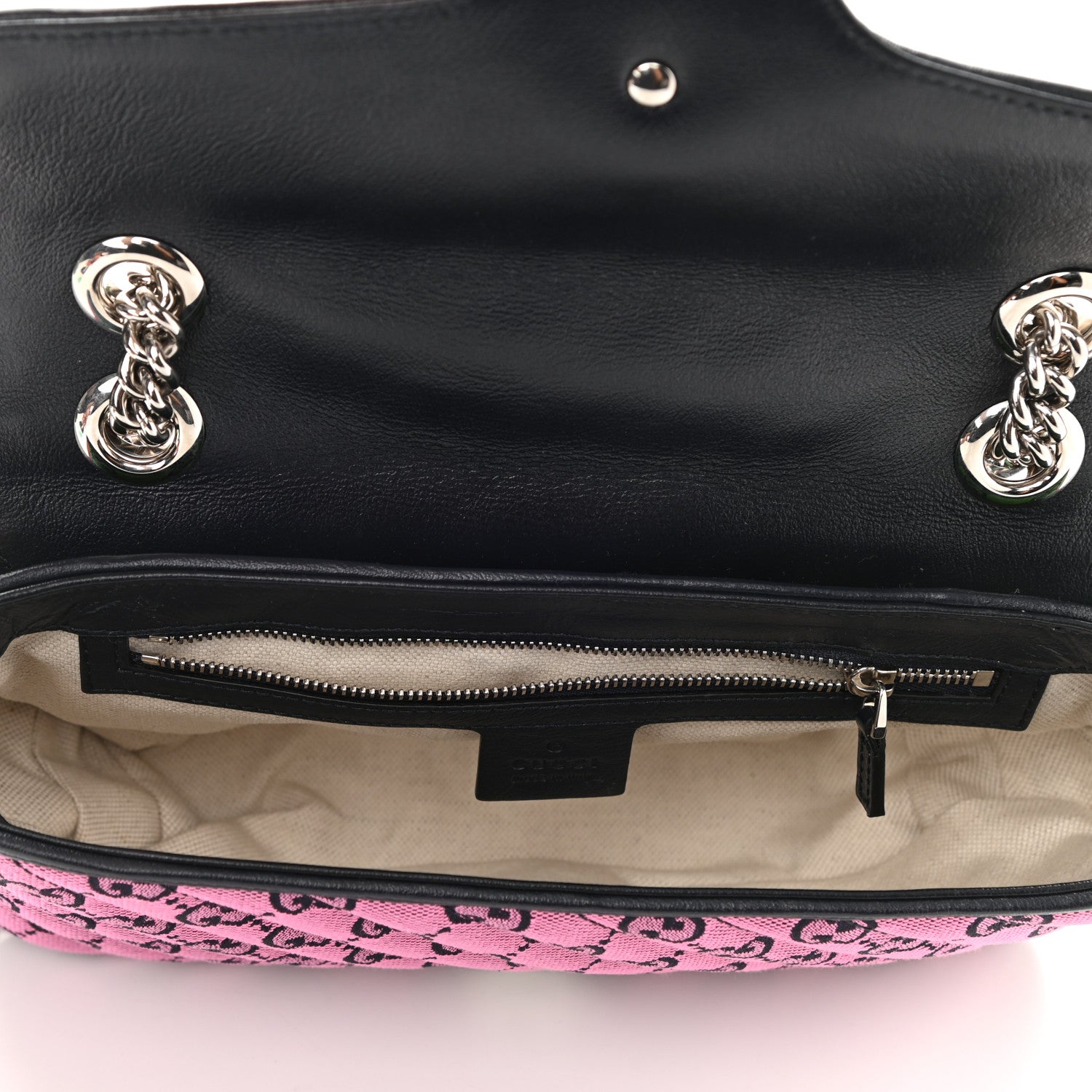 Gucci Monogram Multicolor Matelasse Diagonal Small GG Marmont Shoulder Bag Light Blue Pink Blue Green Red 5 of 8