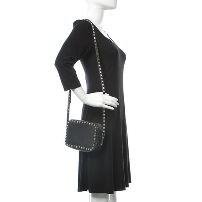 Valentino Garavani Calfskin Rockstud Camera Crossbody Bag Black 2 of 10