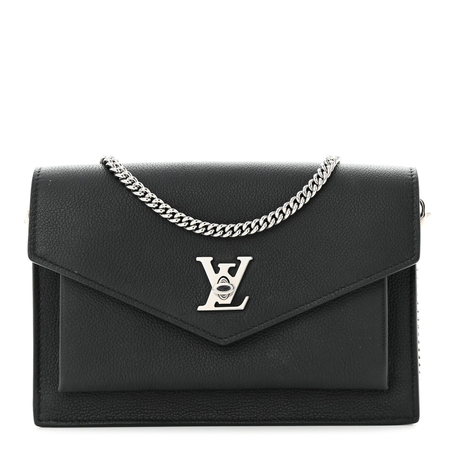 Soft Calfskin My Lockme Chain Pochette Black